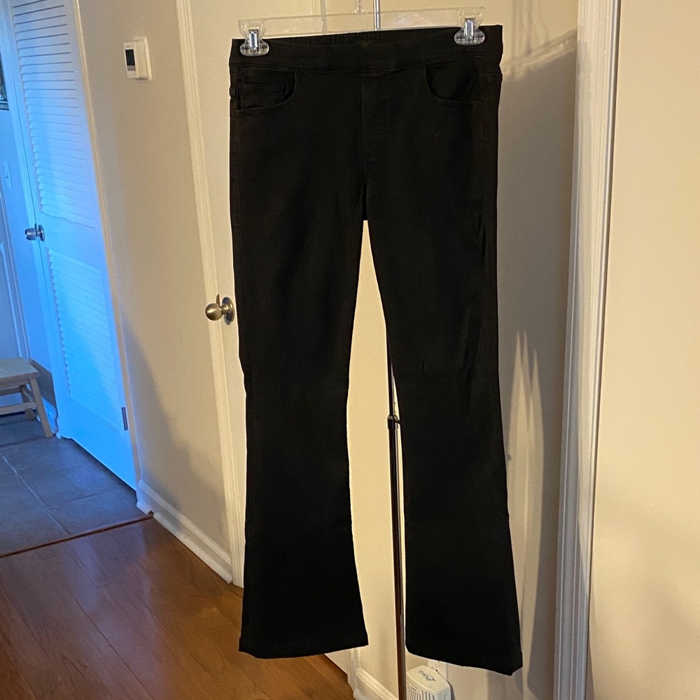 MOTHER Black Flare Wide Leg Jeans